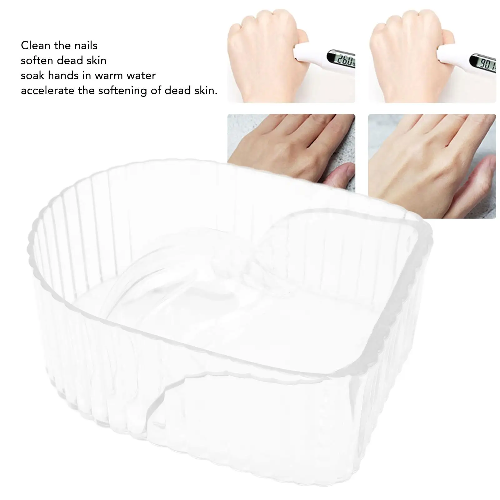 Transparent Hand Soaking Bowl for Nail Art Wash in for salon 