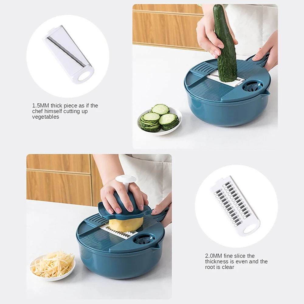 Multifunctional Vegetable Slicer Potato Peeler Carrot Onion Grater With Strainer Vegetable Cutter 12 In 1 Kitchen Accessories