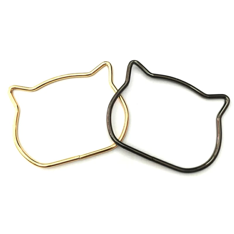 Cat Ear Bag Handles Metal DIY Handbags Bags Purse Handmade Bag Accessories Round D-ring Hanging Buckle Hardware