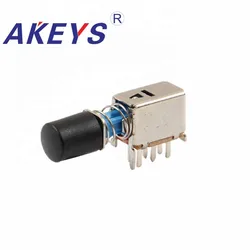 10PCS PS-22F02 03 파란색 자동 잠금 6 핀 푸시 버튼 전원 스위치 캡