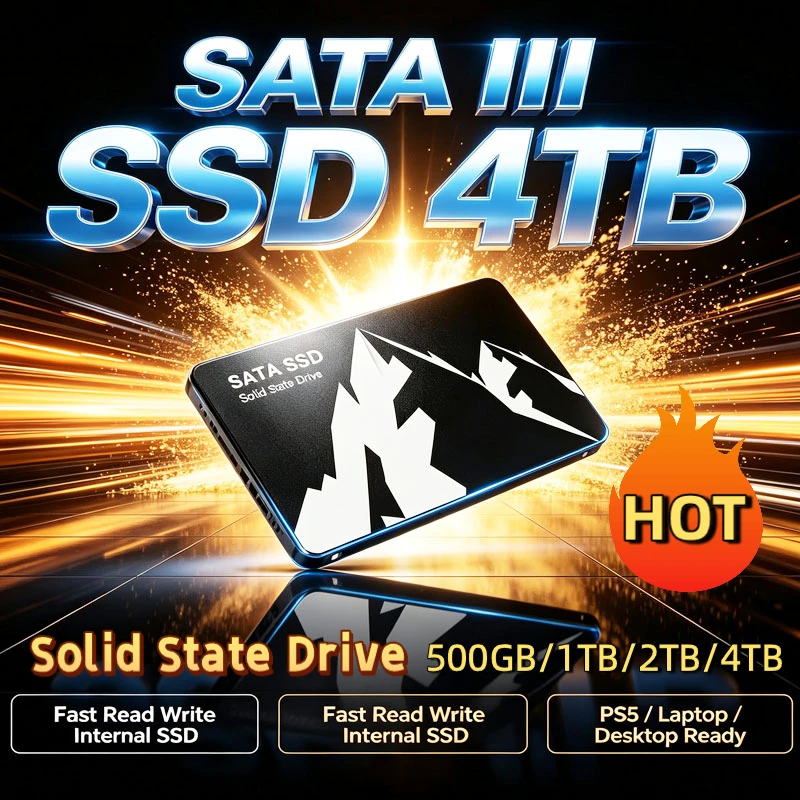 Original 2.5 Inch SATA III SSD Internal Solid State Drive 4TB 1TB 2TB High Speed Hard Disk Storage For Desktop Laptop PC Upgrade