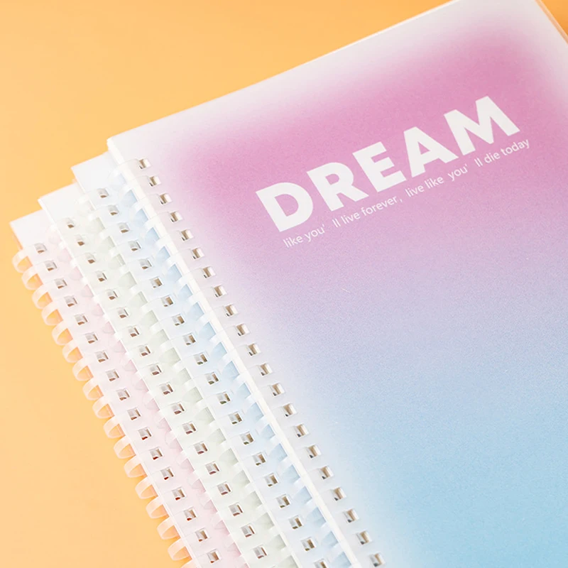 

Portable Gradient Color Notepad Cute Cartoon Coil Book Fashion Kawaii Thickened Diary Student Notebook Office Supplies Gifts