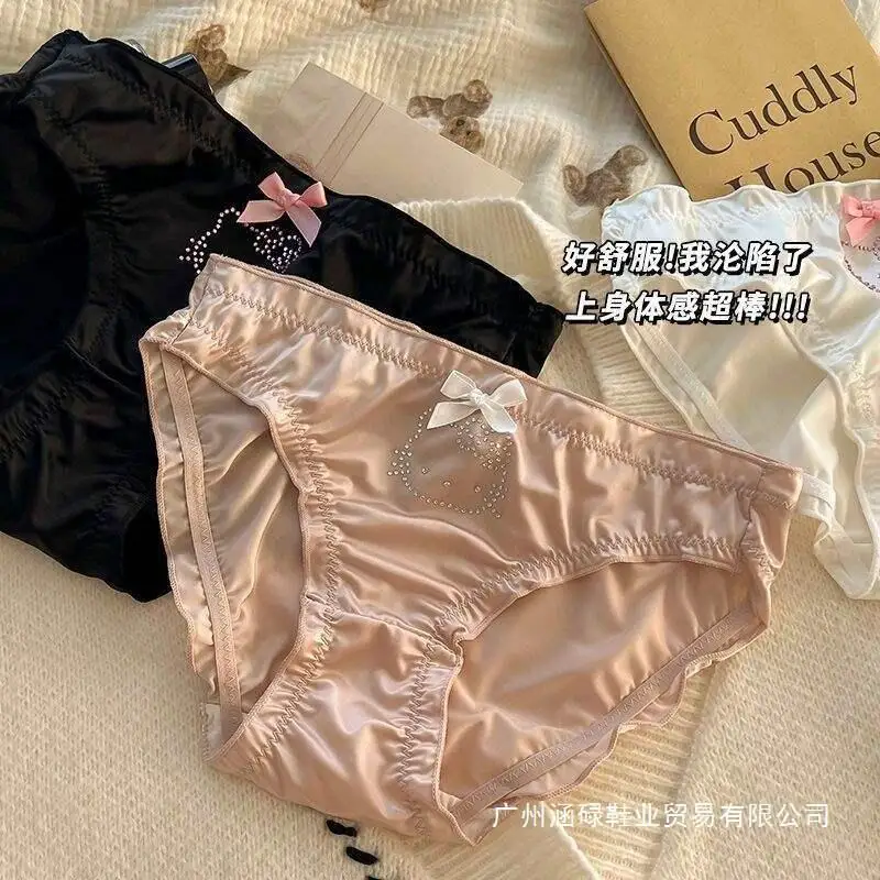 Sanrioed Cartoon Cinnamoroll Panties Kawaii Anime Shorts Underwear for Women Japanese Style Cotton Girls Student Stripe Cute