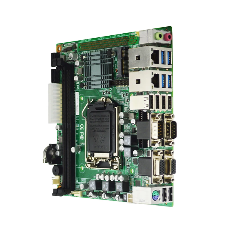 Nova placa-mãe h61 itx gráficos integrados wifi para vga lga1155 2a/3a geração i7/i5/i3 ddr3 duplo sata para desktop