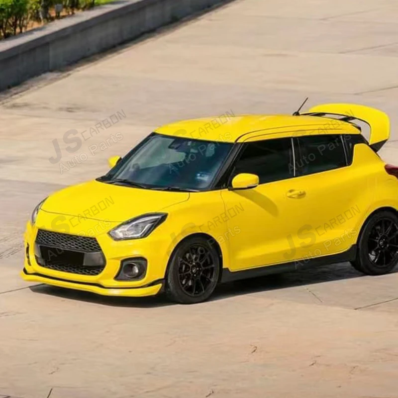 For Suzuki Swift Sport ZC33S Carbon Fiber Front Lip Spoiler diffuser Short Chin Apron Bumper Shovel Guard Plate body kit