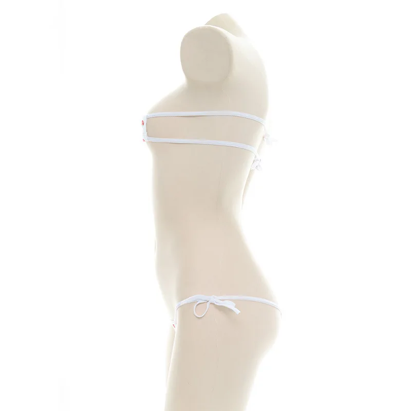 حمالة صدر صغيرة مخططة ومجموعات موجزة ملابس داخلية نسائية مثيرة لوليتا كاواي بيكيني ملابس داخلية مثيرة