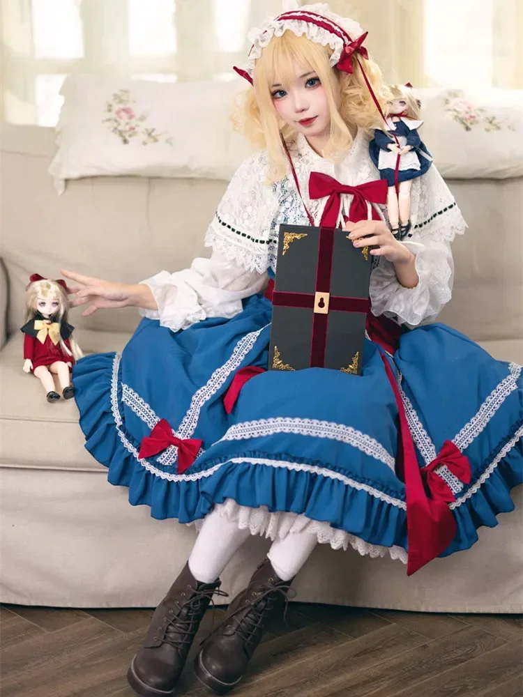 

2024 Alice Gorgeous Dress Anime Touhou Project Cosplay Costume Women High Quality Activity Role Play Clothing Sizes S-XL New