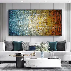 Arthyx,Handmade Palette Knife Abstract Oil Paintings On Canvas,Modern Wall Pictures Art Pictures For Living Room Home Decoration
