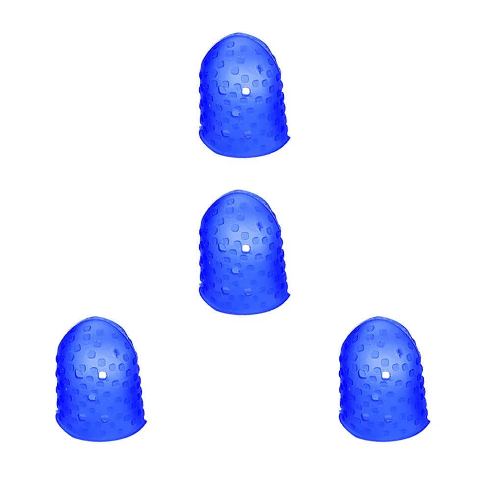 

4 Pcs Guitar Fingertip Protectors Silicone Finger Guards Finger Picks Protector Finger Caps for Ukulele Electric Guitar Mandolin