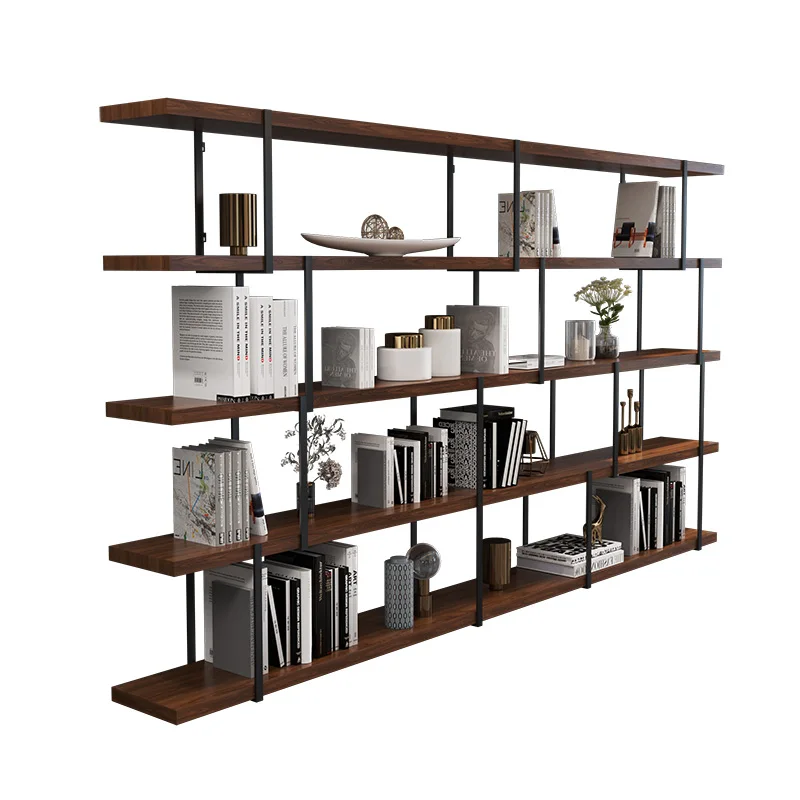 

wrought iron shelf floor partition office light luxury multi-layer living room display rack storage rack