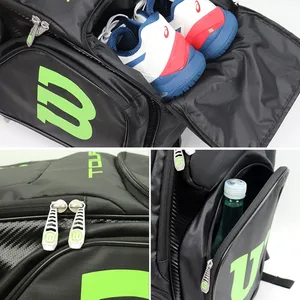 Wilson-Tennis Racket Bobs for Men and Women, Portable Sports Backpack, Racket, Daily, 2 Rackets 10 Main Sales Beach Tennis Bag - №6
