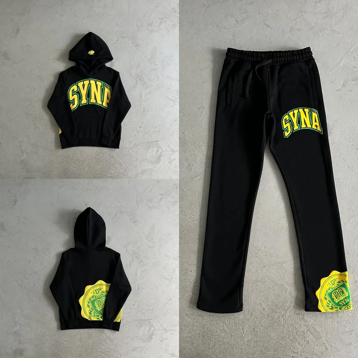 

Высококачественная модная толстовка с капюшоном и принтом арки, спортивные штаны, повседневный комплект для мужчин и женщин, длинный хлопковый весенний наряд свека