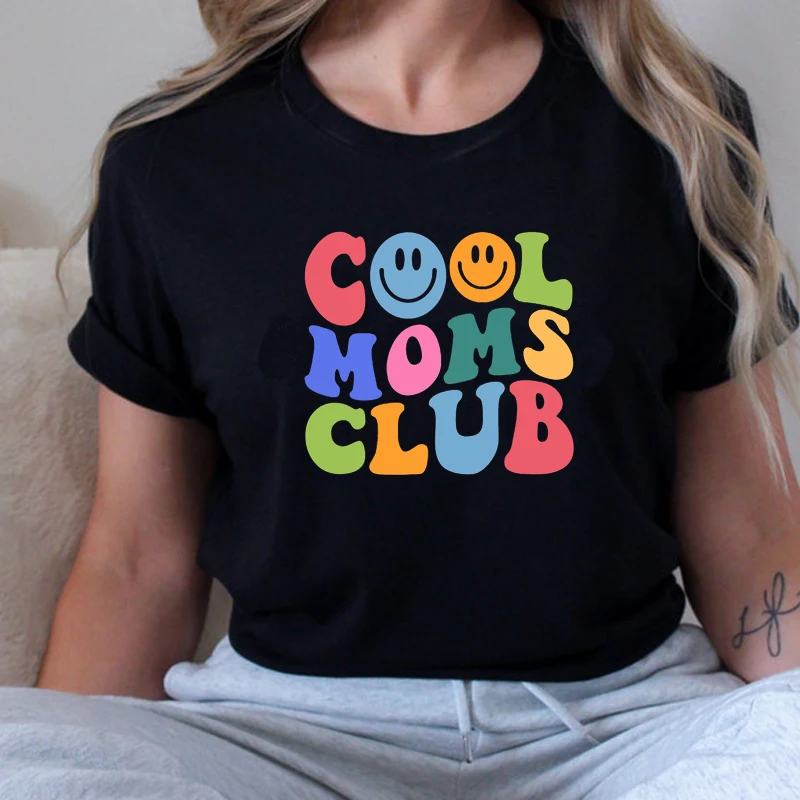 

Cool Mom Club Funny Vintage T Shirt Women Female Graphic Tee Summer Fashion Mothers Day Gift Causal Loose Tshirt Cute Clothes