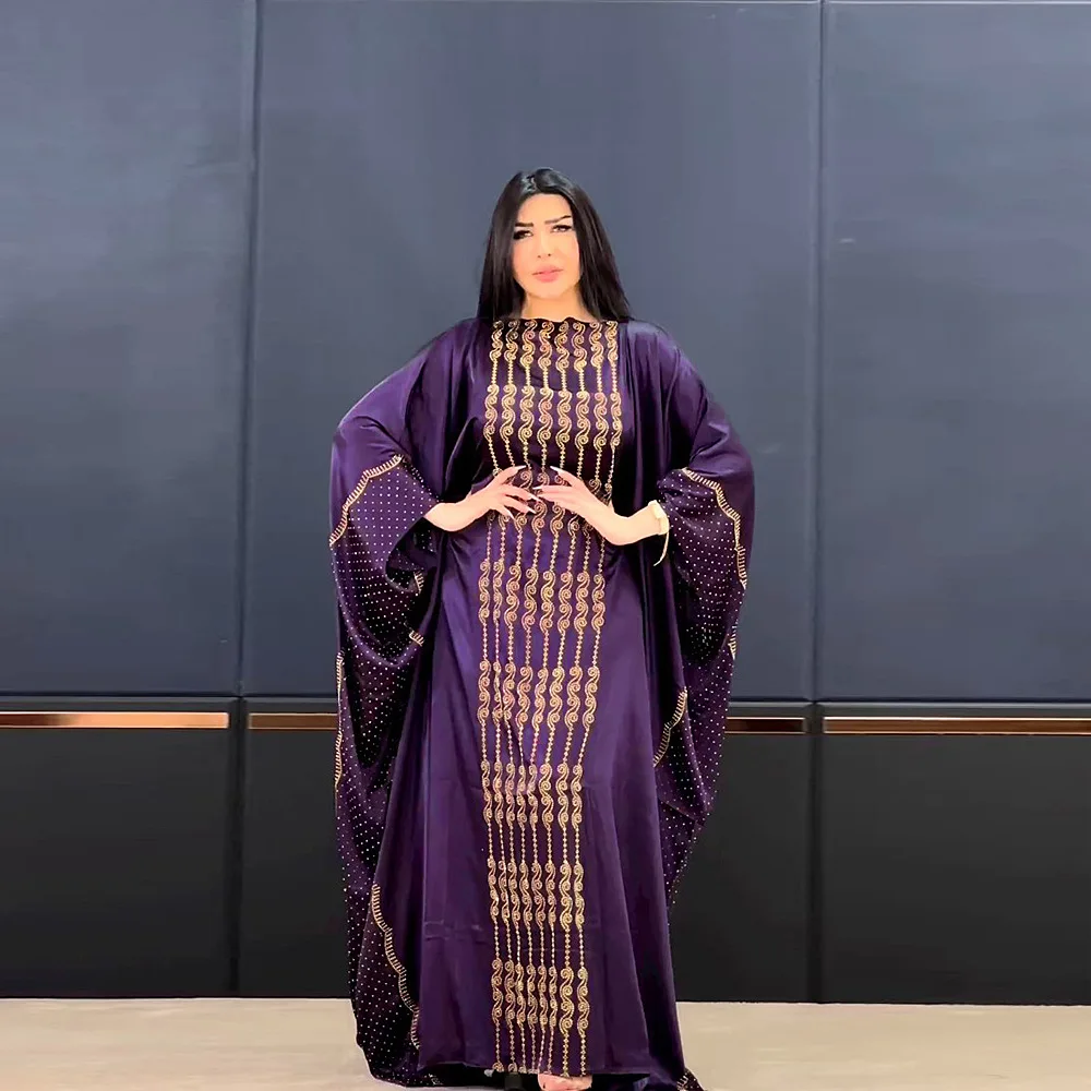 

Ramadan Batwing Abaya Dubai Kaftan Muslim Hijab Dress Abayas African Evening Dresses for Women Turkey Islam Clothing Djellaba