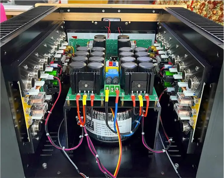 AM200 HIFI amplificador de potencia estéreo clase A totalmente equilibrado 200W * 2 con pantalla de doble medidor