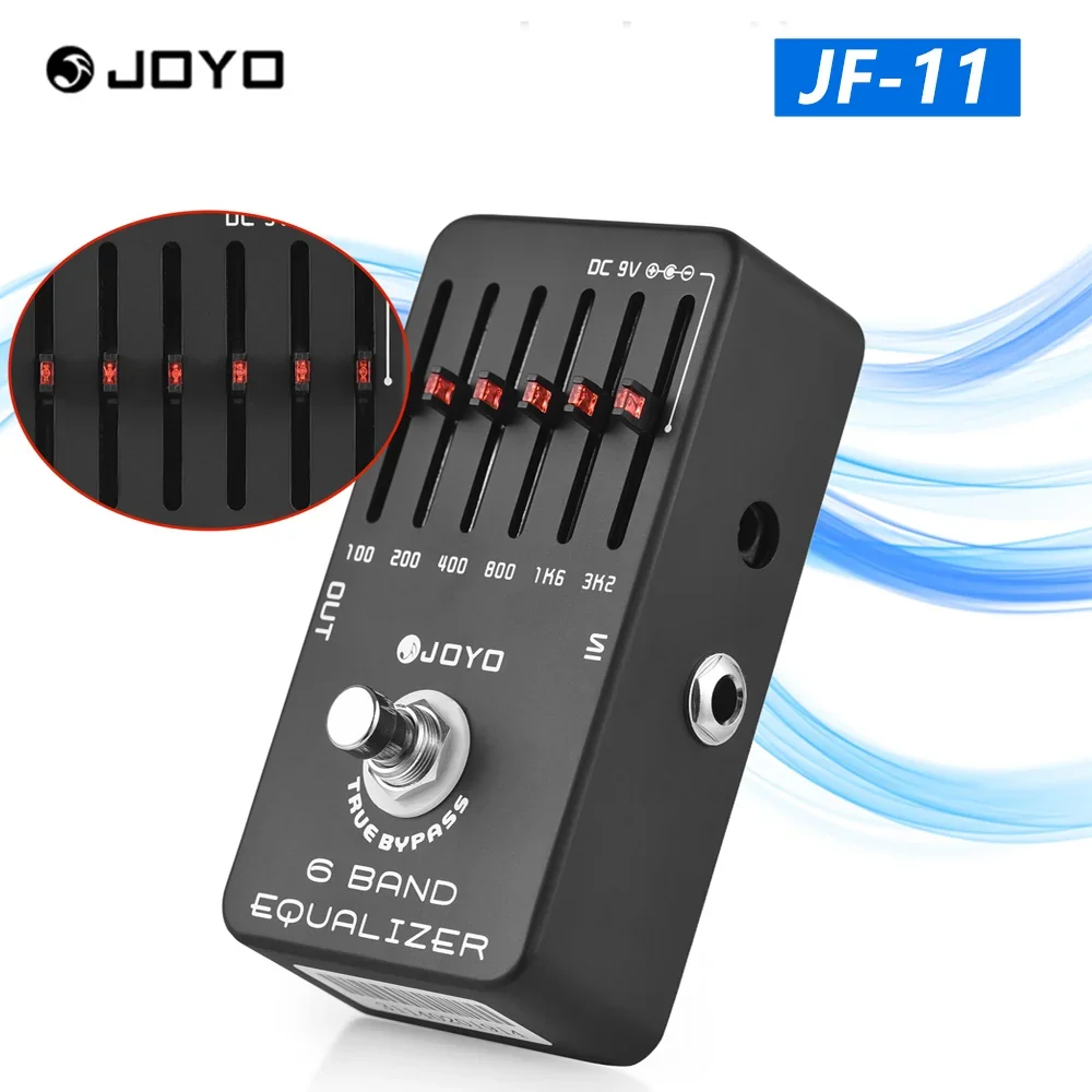 JOYO 6 Band EQ Guitar Pedal Equalizer Effect Pedal for Electric Guitar Effect Pedal True Bypass DC 9V Battery Supported 6.35mm