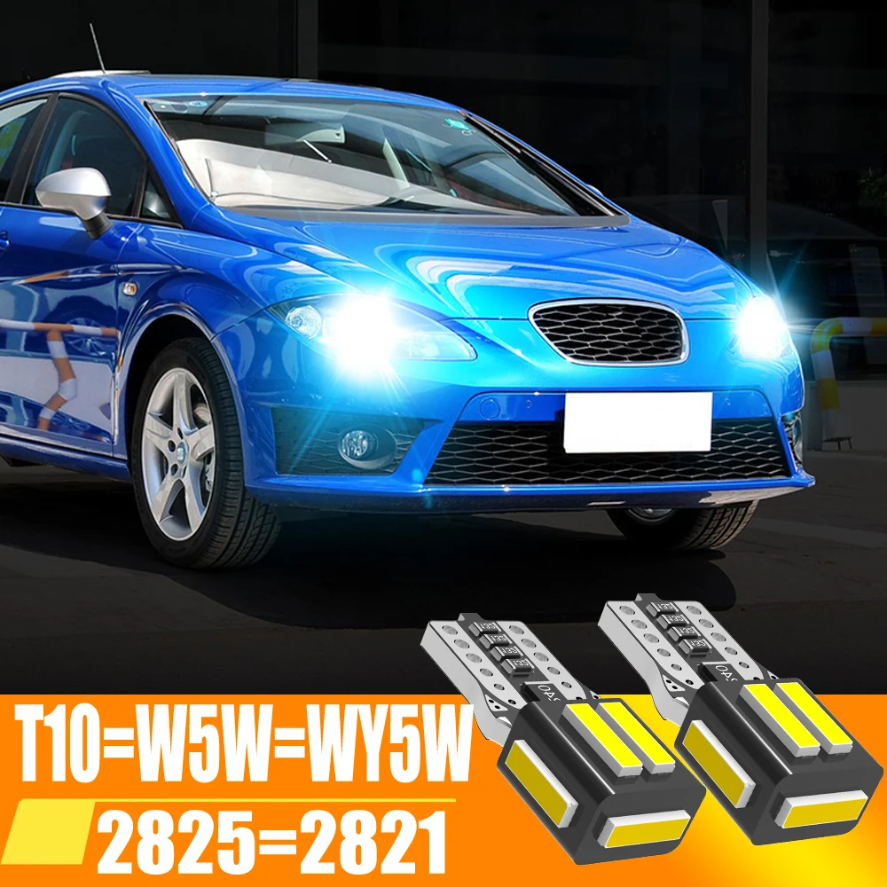

2pcs High Quality T10 W5W Super Bright Car Interior Reading Dome Light Marker Lamp 168 194 LED Auto Wedge Parking Bulb White 12v
