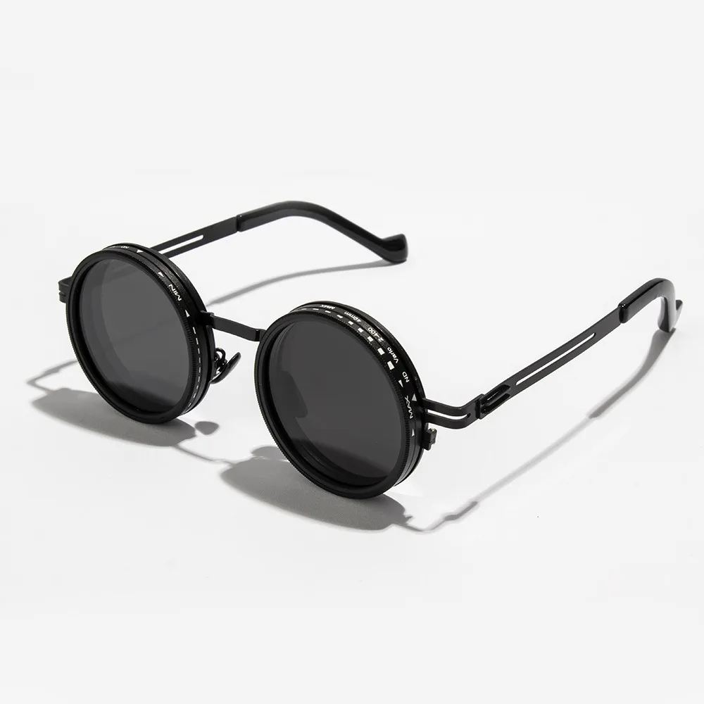 

Fashion ND2-400 Adjustable Dimming Glasses 9 Level UV400 Fishing Sunglasses With Glasse Case ND Filter Sun Glasses Driving
