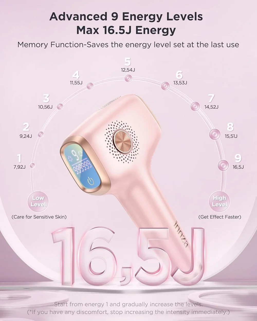 JD-TM016 IPL Hair Removal Device Ice Cooling 999999 Flashes 9 Level Painless Long Lasting Home Beauty Epilator for Women
