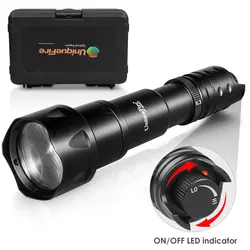 UniqueFire-linterna LED de caza 2002D Vcsel, 940NM, 850NM, T20 Pro Zoom, lente de Fresnel, iluminador, lámpara de antorcha de visión nocturna, max.1000 M