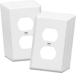 10PCS White Outlet Covers, Wall Plates, Electric Wall Plate Cover, Outlet Plate, Plug Cover, Outlet Covers, Power