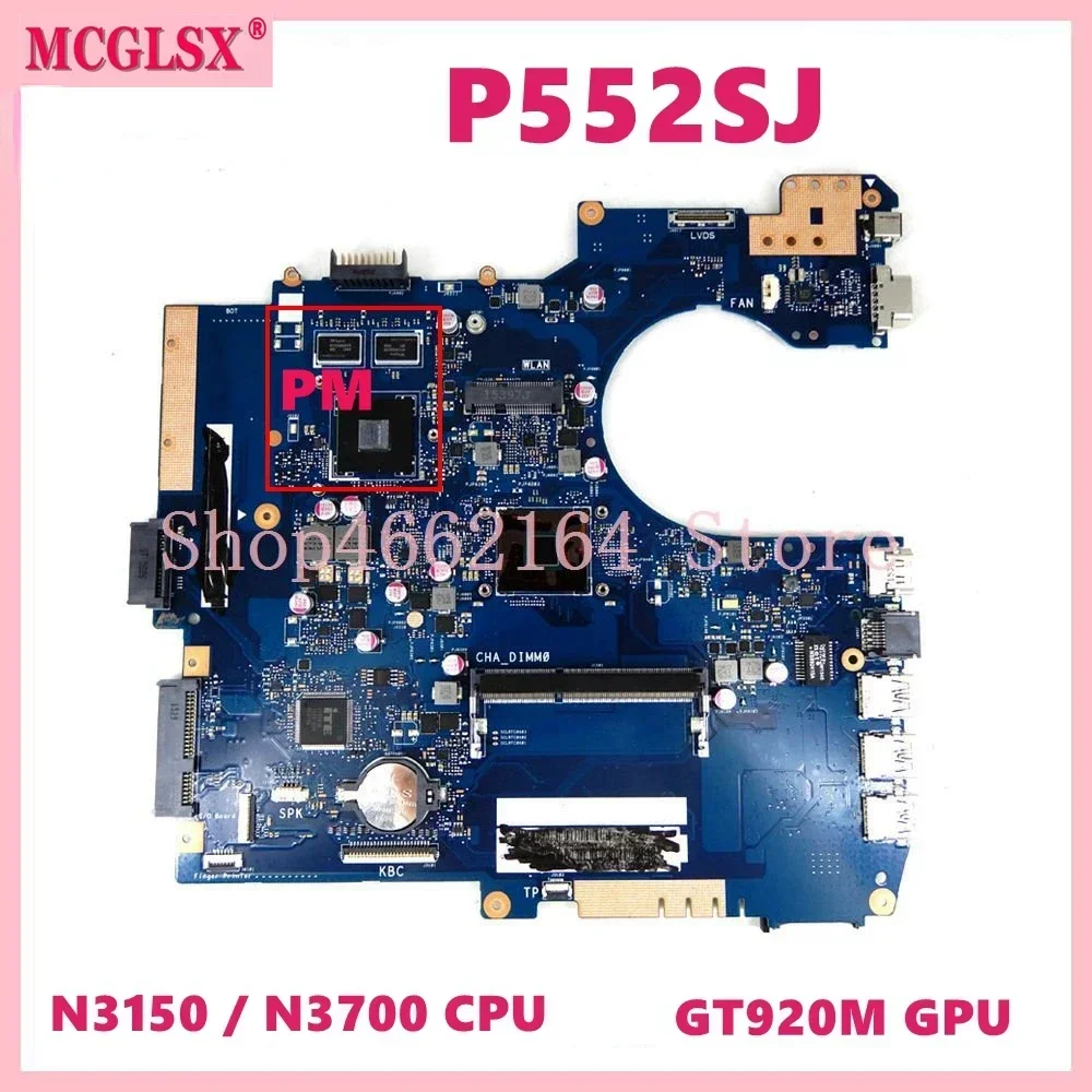 P552SJ Laptop Mainboard For ASUS P552SJ PU552SJ PRO552SJ PRO552SA PE552SA PX552SA PX552SJ P552S PU552S P552SA  Motherboard