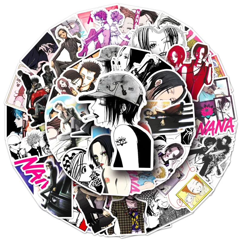 50pcs Anime NANA Graffiti Personalized Cartoon Japanese Waterproof Creative Decor Stickers for Phone Case & Luggage