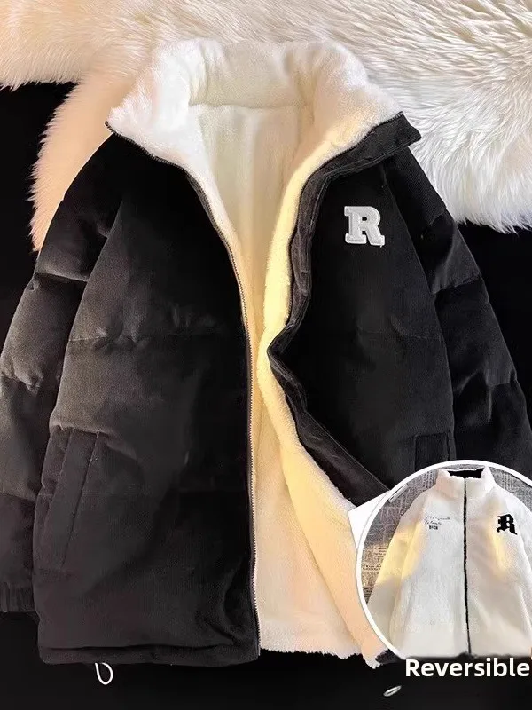 

Thiened Double-Sided Wear Lamb Velvet Cotton Jaet Men's Women's Student Corduroy Outerwear Autumn Winter New Sle 2026