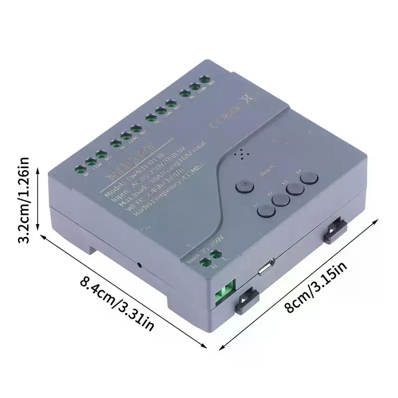 4CH Tuya Wifi Smart Switch AC 220V 85-250V Relay Home Intelligent Automation Remote Control Work With Alexa Google Home