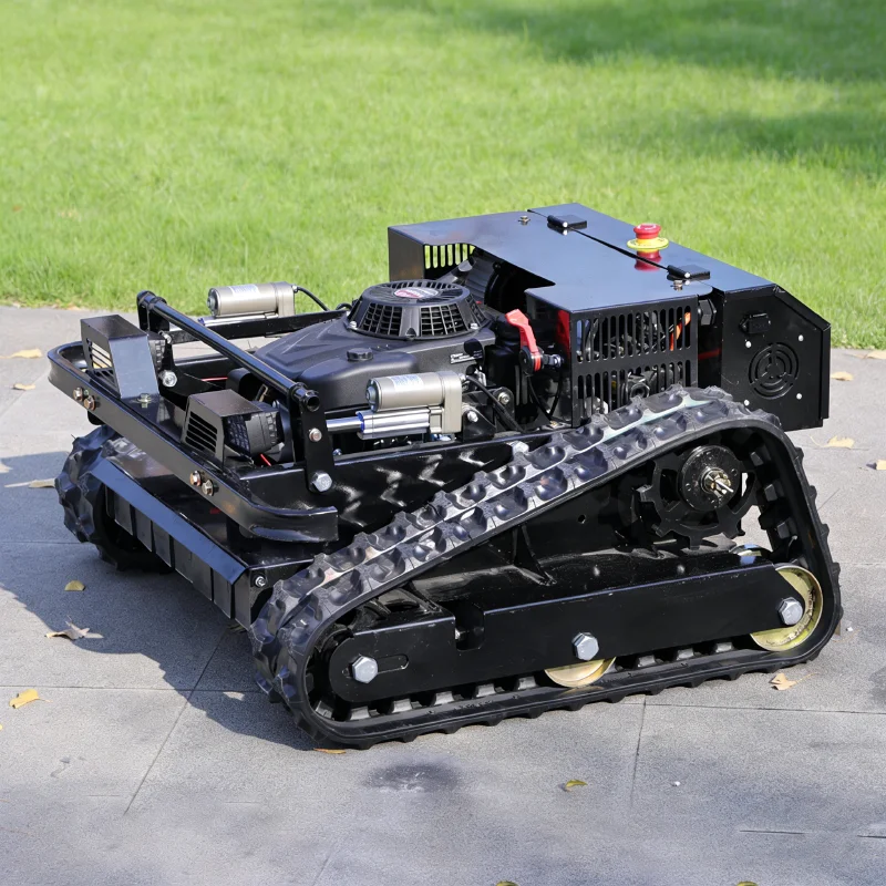 

Customized multifunctional control track lawn mower remote control greenhouse farm slope embankment weeding machine