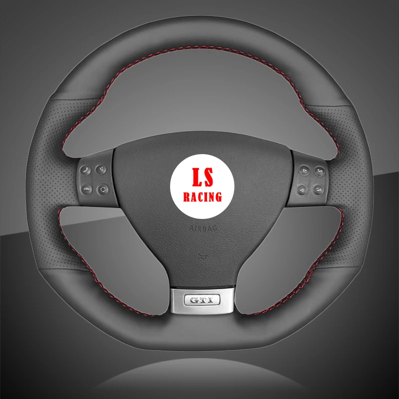 

Custom Auto Braid Steering Wheel Cover for Volkswagen VW Golf GTI 5 (V) Golf R32 Scirocco Passat Variant DIY Car Braiding Covers