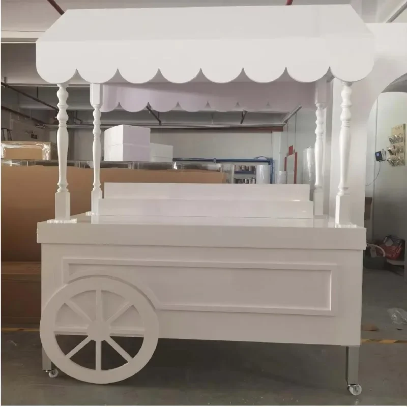 Decorative Outdoor Party Wedding Dessert Bar Handcart Serving Cart for Events And Celebrations