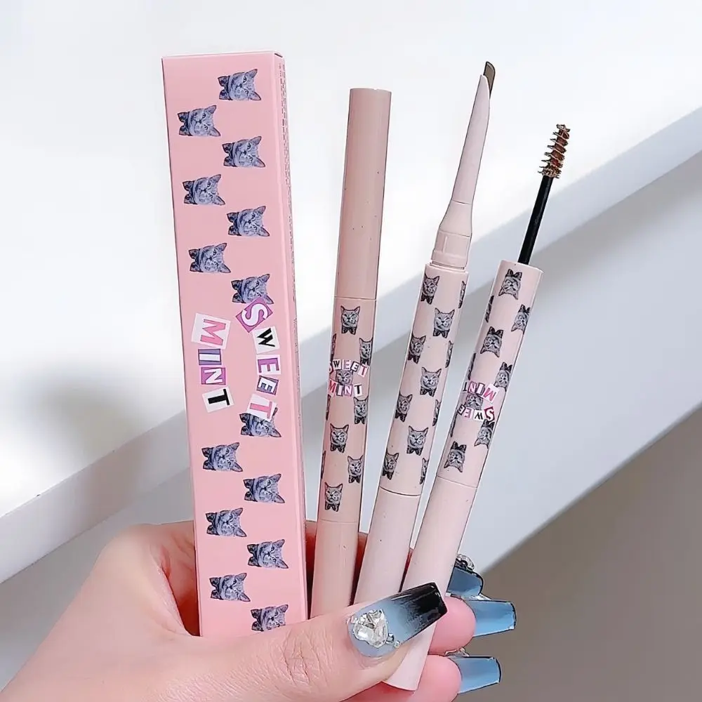 Stylo à double tête pour sourcils sauvages, séchage rapide, naturel, crème teintée, imperméable, longue durée, 3D