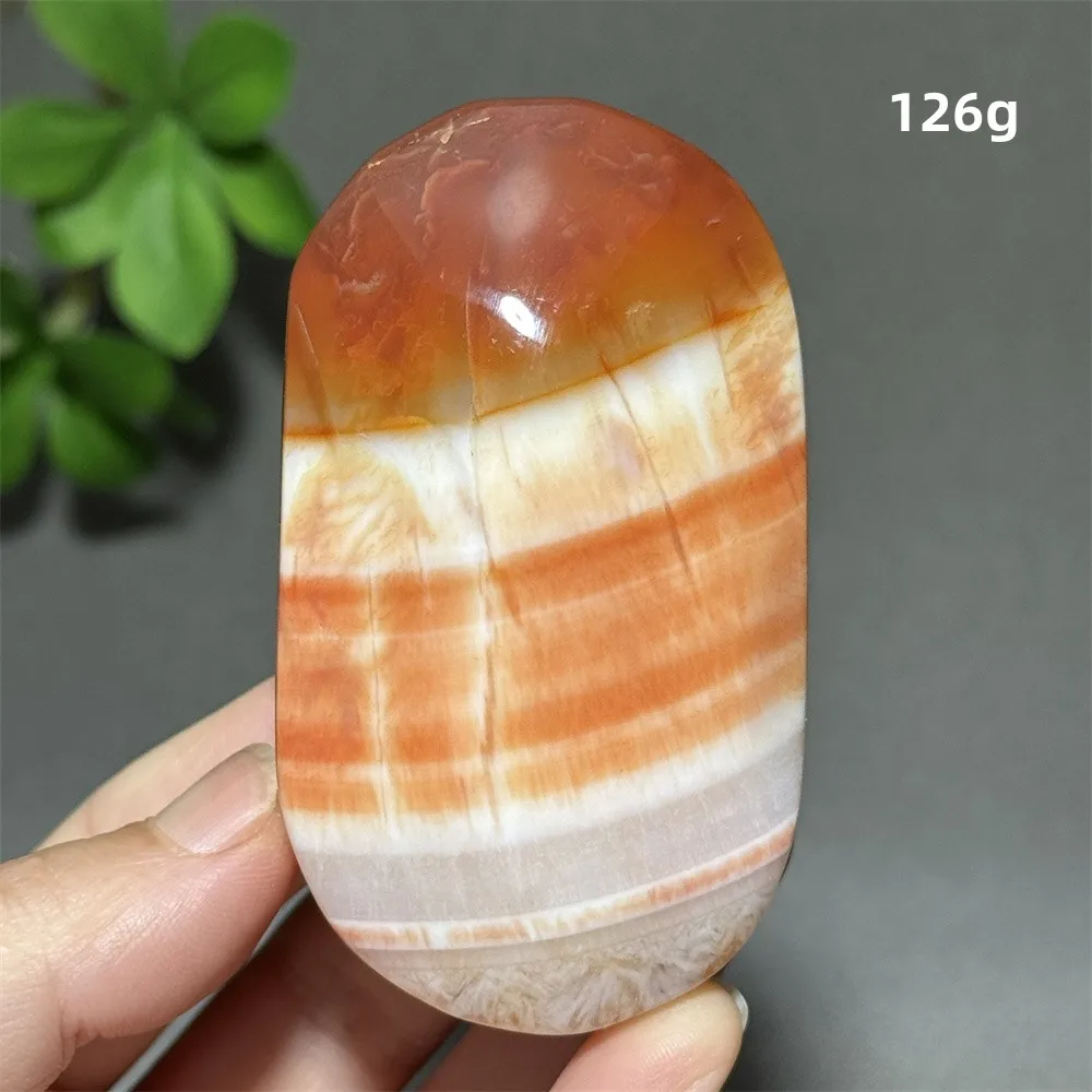 Natural Red Agate Palm Mineral Stone Home Decoration Holiday Gift Reiki Massage Healing Spiritual Meditation Witchcraft