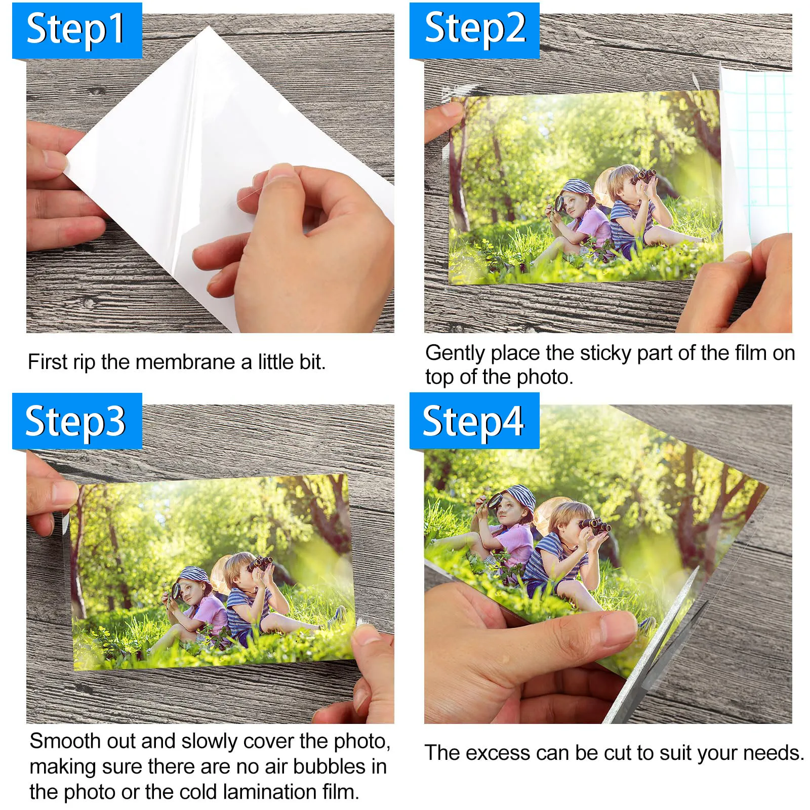 50 ورقة من صفائح الترقق ذاتية اللصق بحجم A6 - صفائح تصفيح ذاتية 4 × 6 بوصة، لا حاجة إلى آلة شفافة غير لامعة للحماية #5