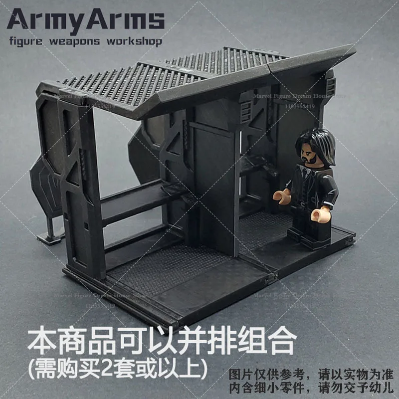 1/50 Scale Assembling Shooting Range Wizard Hat Broom Cup Mini Colored Printing Model Finished Product Micro Toys ArmyArms
