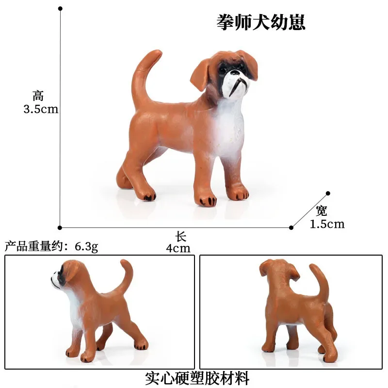 Simulazione Animali Pet Dogs Serie Action Figures Modello Carino Mini Bulldog Husky Dalmata Schnauzer Figurine per Bambini Giocattoli