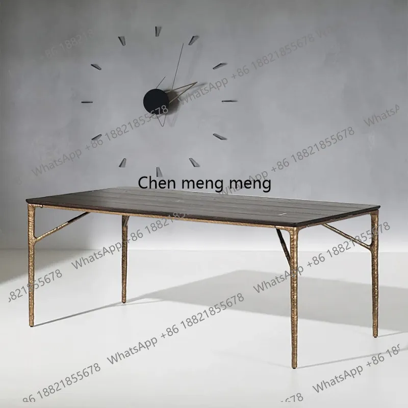 

Обеденный стол и стулья: комплект для дома, прямоугольный, в стиле ретро, из массива дуба, дизайн в стиле ваби-саби.