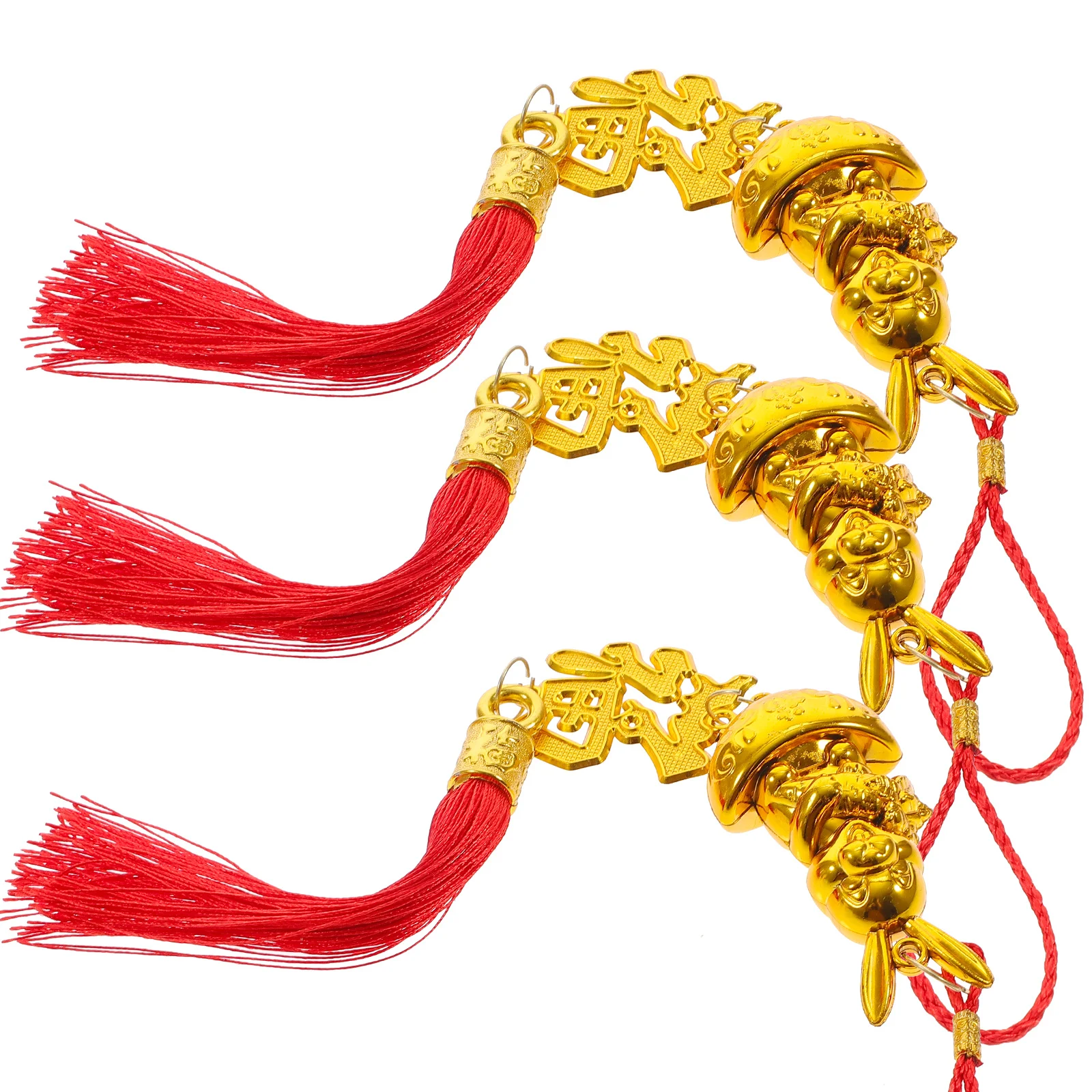 

3Pcs Rabbit Pendant Lightweight Plastic Hanging Decor Car Interior New Year Mascot Decoration Ornament Rabbit Pendant