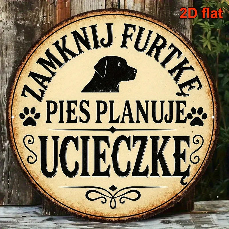 Rural Style Pet Theme 2D Wooden Discs Wall Art Decor Creative DIY-Friendly Furniture Hanging Ornaments Coffee Shop Garden Decor