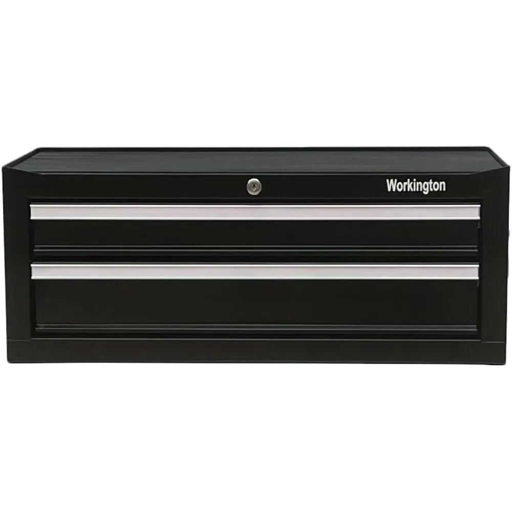 휴대용 2단 서랍 금속 공구함 캐비닛, 볼 베어링 슬라이드 포함, 26인치 수납 솔루션