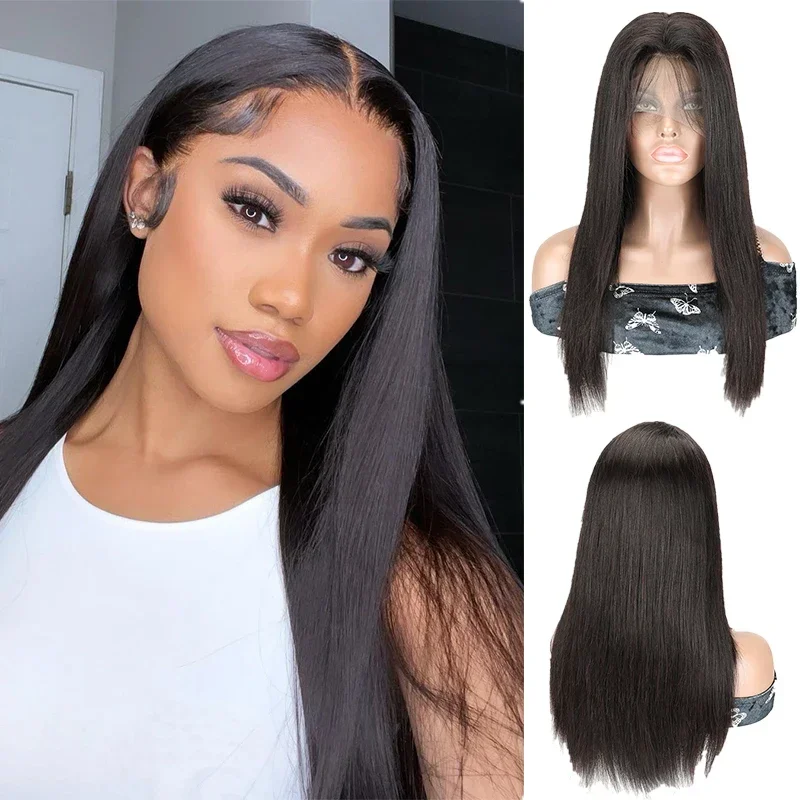 

Long Straight Lace Front Human Hair Wig 13x4 Lace Frontal Human Hair Wigs Pre Plucked Virgin Brazilian Glueless Wigs Human Hair