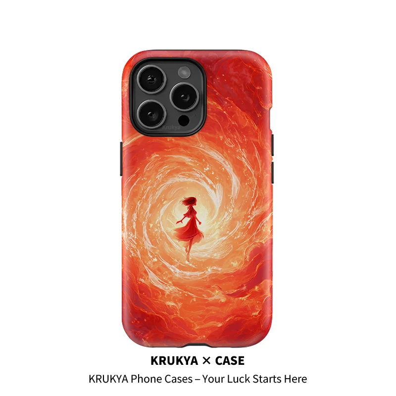 

Krukya Beautiful Girl Phone Case For iPhone 17 Air 16 15 Pro Max 14 Plus 13 12 11 X XR XS SE 2020 Soft Matte Double-layer Cover