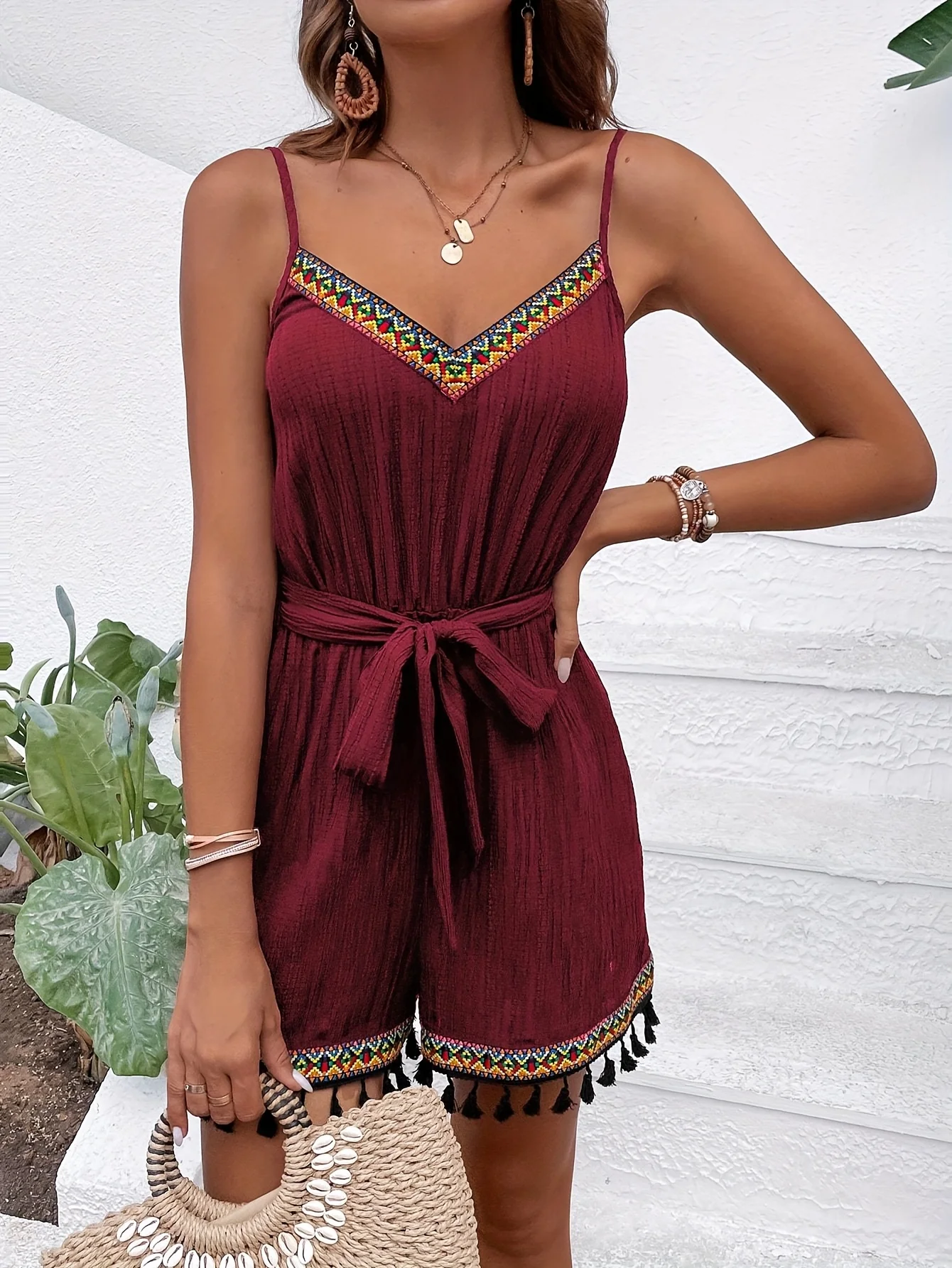 Ethnic Colorful Tassel Trim Texture Pure - Image 5