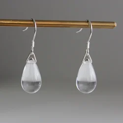 Clear teardrop earrings Everyday essentials Simple classic earrings gift
