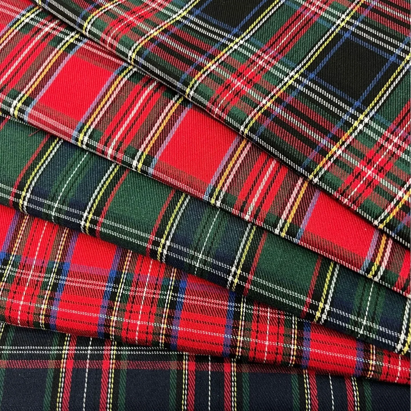 Red Green Checkered Christmas Plaid Fabric Check Fabric for DIY Sewing Home Christmas Party  Clothing Decor Material