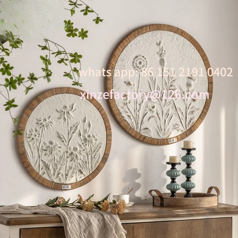 

Customizable American retro relief wall pendant bed and breakfast hall decorative painting bedroom bedside mural entrance