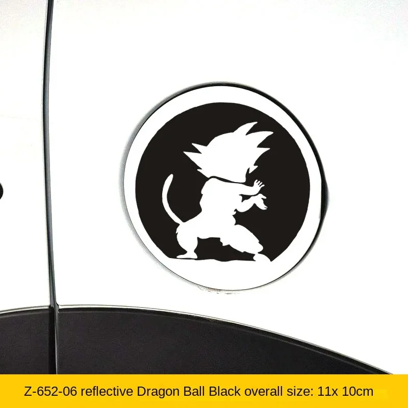 Dragon Ball Goku Reflective Car Door Sticker Warning Safety Anti Collision Reflective Decal Car Sticker for Automobile Trunk New