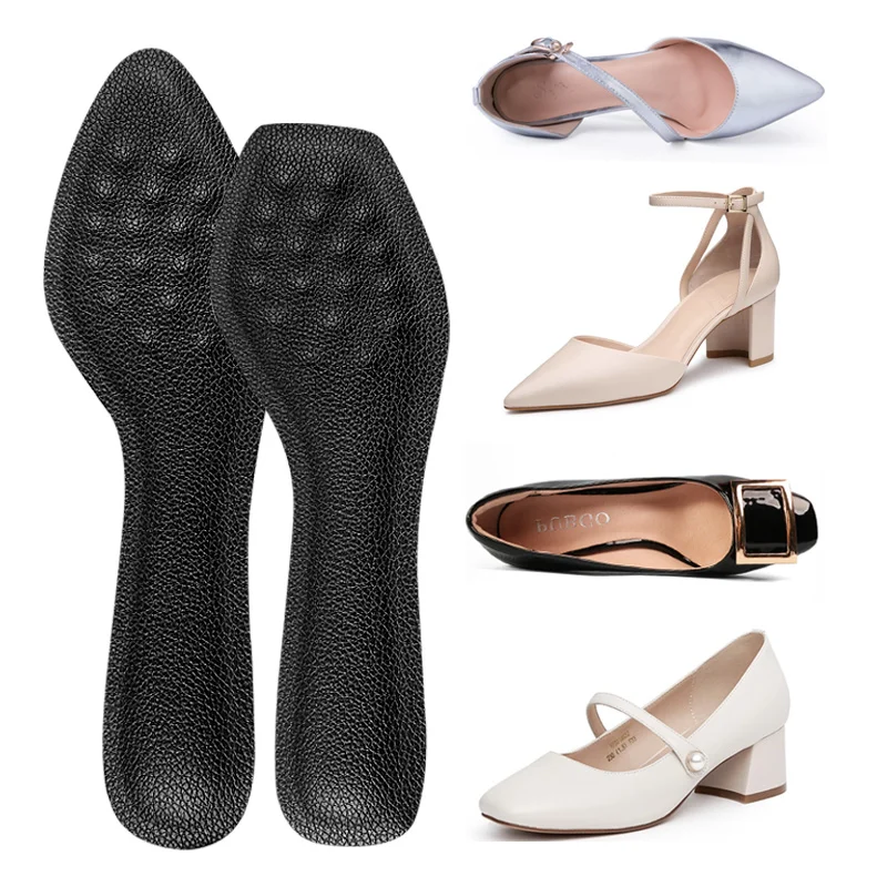 

Women's Ultra Thin Leather Insoles Non-Slip Cushioning Breathable Footbeds for All-Day Comfort Sandals & Flats