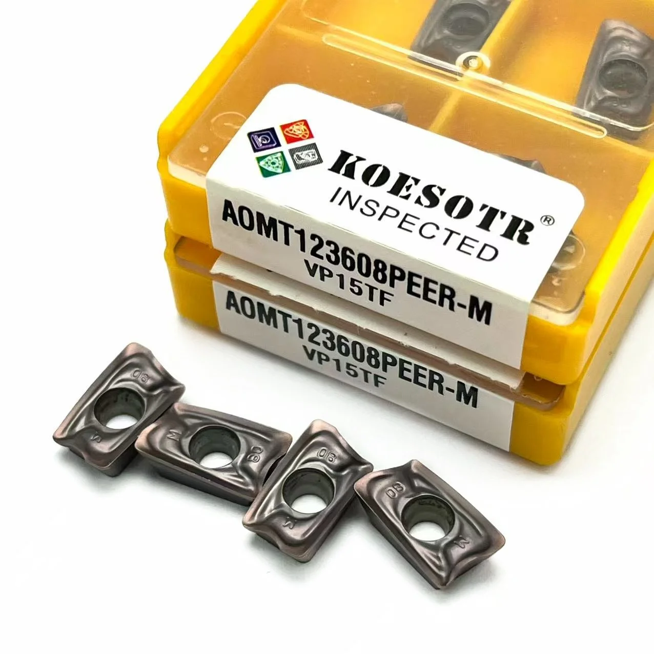 Carbide insert AOMT123608 PEER M VP15TF high quality AOMT 123608 CNC mechanical milling cutter Carbide lathe tool turning tool